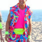 Barbie 2023 Ryan Gosling Rainbow Shirt With Shorts