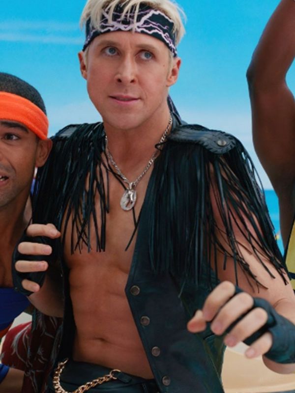 Barbie 2023 Ryan Gosling Black Fringe Vest
