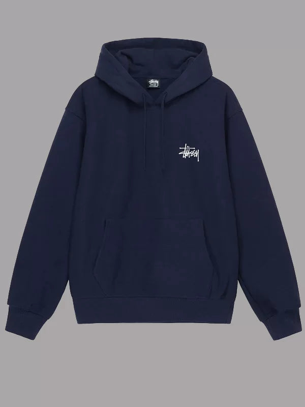 Basic-Stussy-Blue-Pullover-Hoodie Front