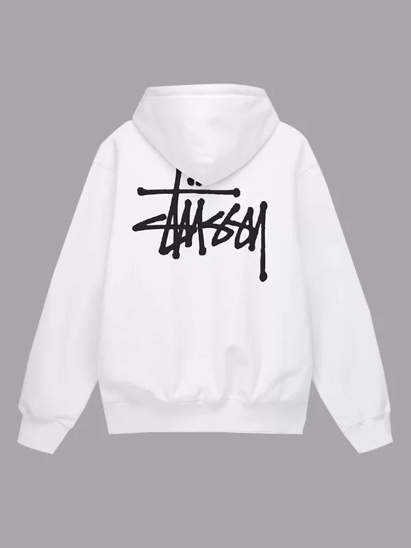 Basic-Stussy-White-Hoodie Back