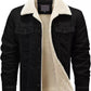 Black Deadpool x Venom Denim Jacket With Fur Front View