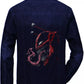 Blue Deadpool x Venom Denim Jacket With Fur Back View