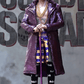 Suicide Squad Joker Purple Leather Coat
