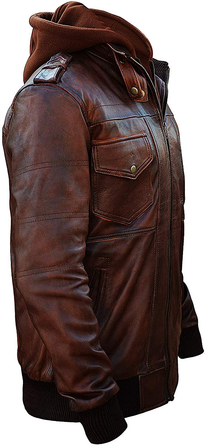 Cafe Racer Brando Vintage Motorcycle Retro Leather Jacket