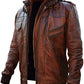 Cafe Racer Brando Vintage Motorcycle Retro Leather Jacket
