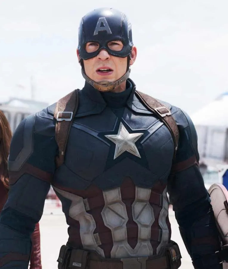 Captain America Civil War Dark Leather Jacket