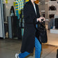 Kaia Gerber New Balance Outfit Black Coat