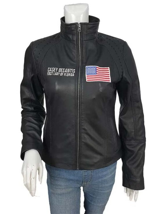 Casey Desantis Black Leather Jacket - Elegant and Sophisticated Style