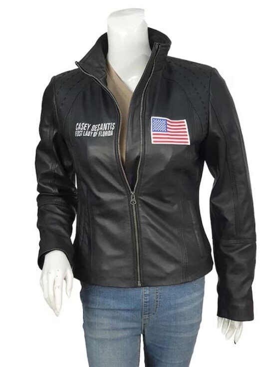 Casey Desantis Black Leather Jacket - Elegant and Sophisticated Style