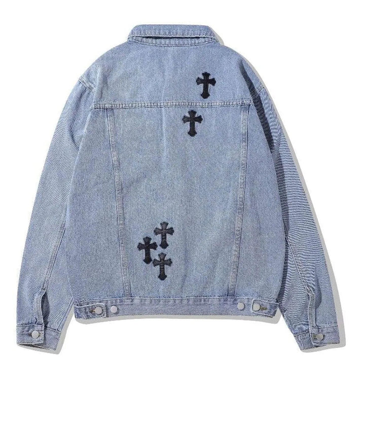 Chrome Hearts Denim Jacket Blue Back