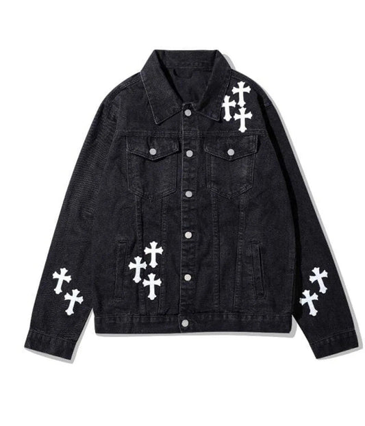 Chrome Hearts Denim Jacket Black Front