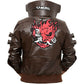Cyberpunk Samurai 2077 Brown Leather Jacket