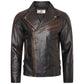 Skull Rider Distressed Brown Jacket