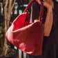 Handmade Woven Original Red Leather Bag - Image 4
