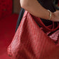 Handmade Woven Original Red Leather Bag - Image 5