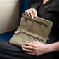 Woven Dreams Fold Over Cross Body Leather Clutch