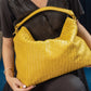 Handmade Woven Original Yellow Leather Bag - Image 3