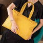 Handmade Woven Original Leather Bag With Zipper-Yellow - Image 2