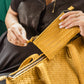 Handmade Woven Original Leather Bag With Zipper-Yellow - Image 5