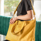 Handmade Woven Original Leather Bag With Zipper-Yellow - Image 6