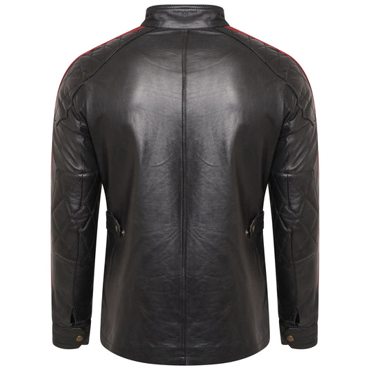 Daytona Leather Jacket Red Stripe