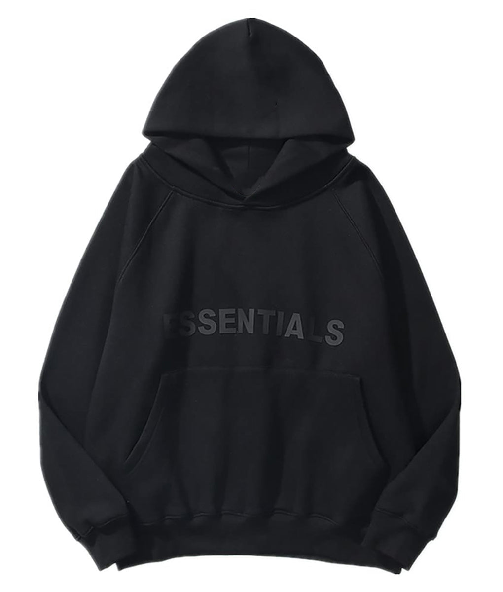 fear of god essentials hoodie black​