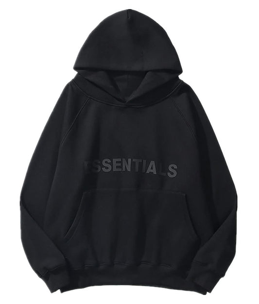 fear of god essentials hoodie black​