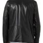 Mens Four Flap Pockets Black Leather Jacket
