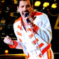 Freddie Mercury Military Concert Red & white Leather Jacket