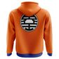 dragon ball z hoodie orange backk view