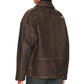 Grlfrnd Alek Brown Leather Jacket back view