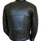 Hein Gericke Black Leather Motorcycle Jacket Back View
