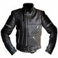 Hein Gericke Black Leather Motorcycle Jacket Front View