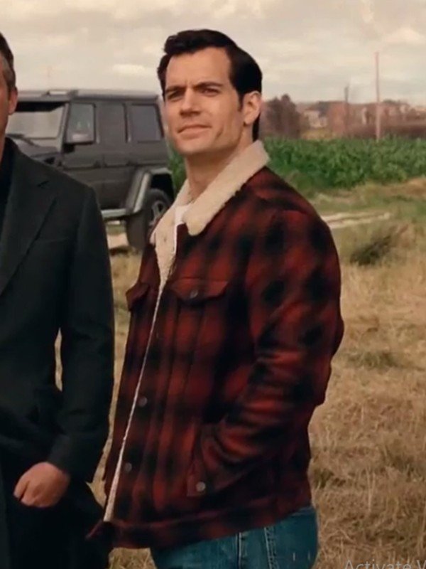 Henry Cavil Justice League Black and Red Jacket