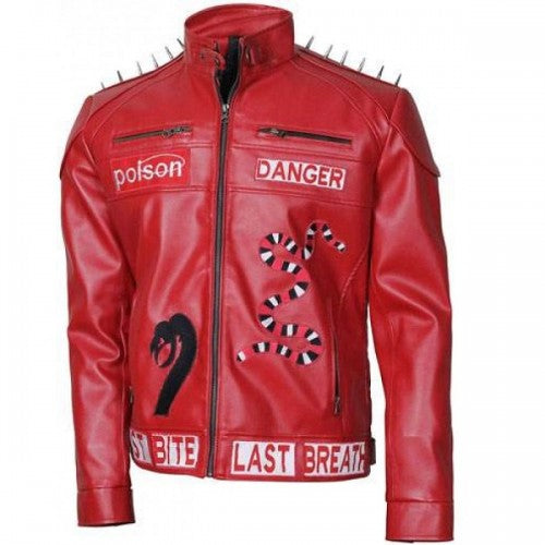 I Am Venomous Last Bite Snake Danger Studded Jacket