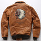A2 Brown/Black Indian Pilot Leather Jacket - Classic Aviator Style in Premium Leather
