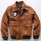 A2 Brown/Black Indian Pilot Leather Jacket - Classic Aviator Style in Premium Leather