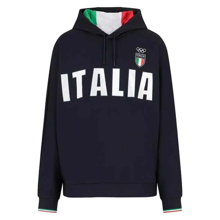 Italy-Olympic-Black-Hoodie Front