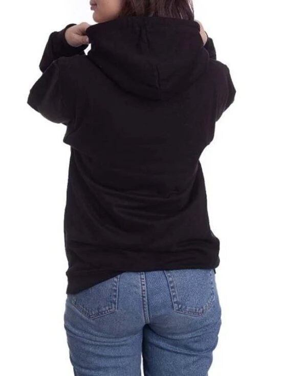 Back view of black Jack Skellington hoodie