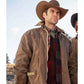 Yellowstone Jamie Dutton Brown Leather Jacket