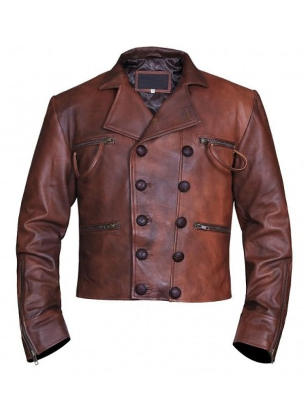 Justice League Aquaman Distressed Leather Jacket