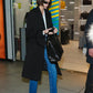Kaia Gerber New Balance Outfit Black Coat