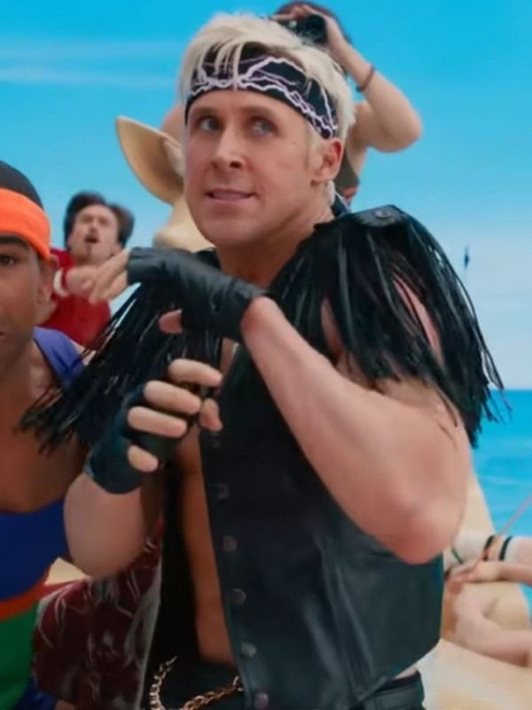 Barbie 2023 Ryan Gosling Black Fringe Vest