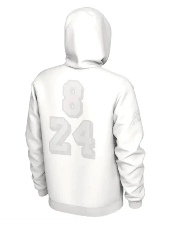 White Kobe-Mamba-Halo Hoodie back view