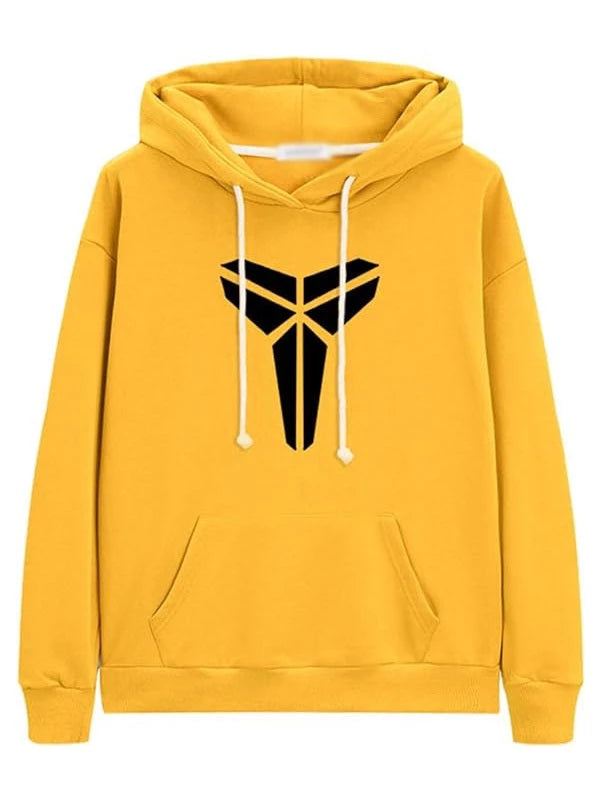 Yellow Kobe-Mamba-Halo Hoodie with black logo.