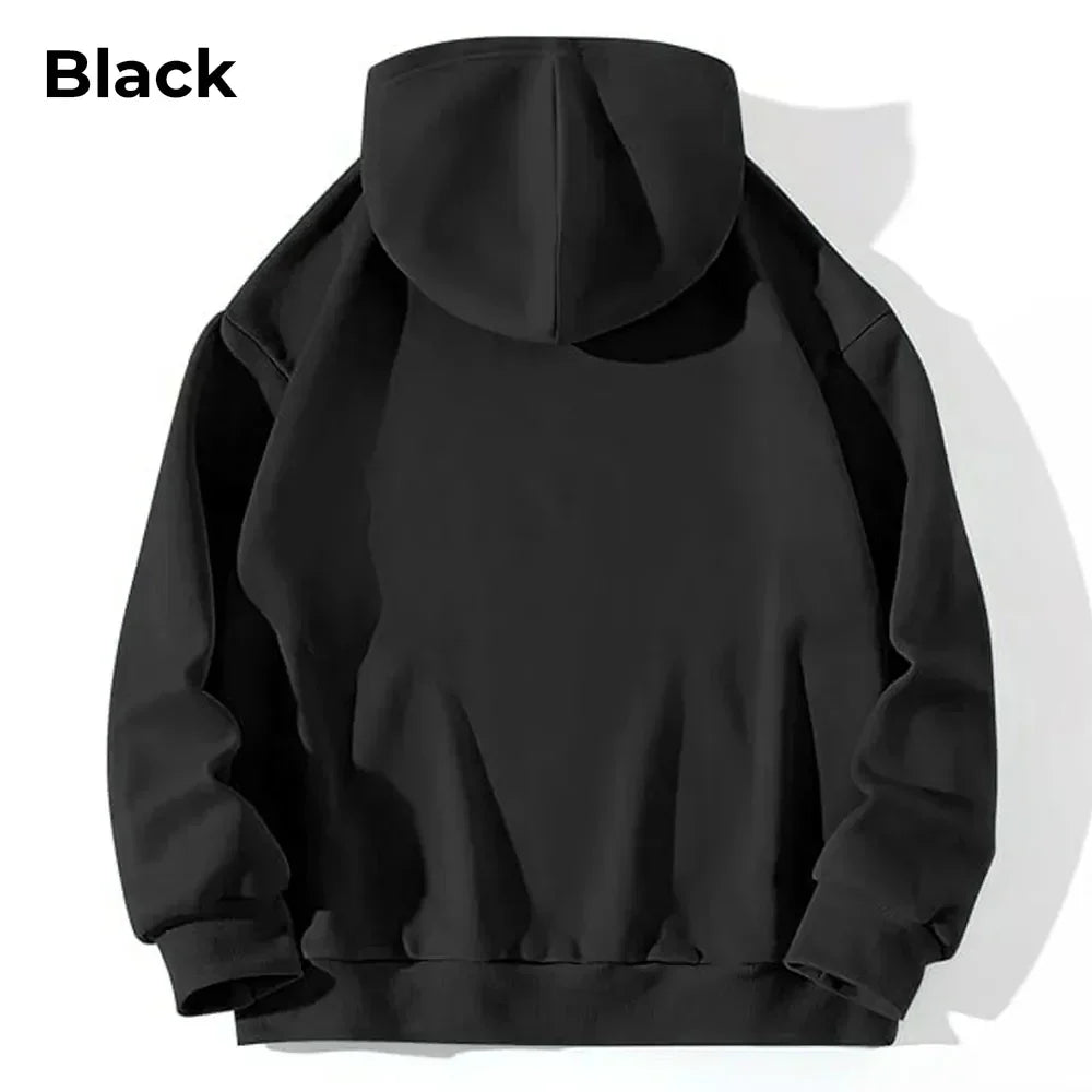 Back view of Black Kozy Black Hoodie