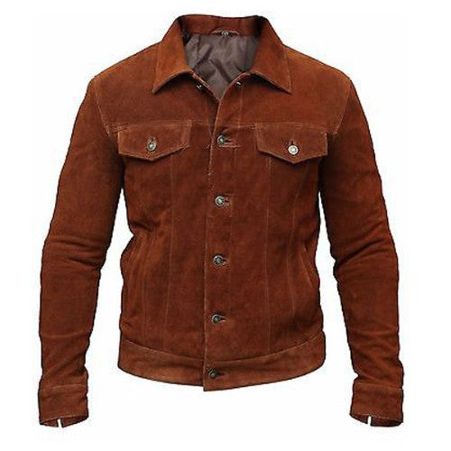 Hugh Jackman Logan Movie Suede Leather Jacket