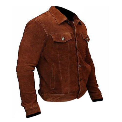 Hugh Jackman Logan Movie Suede Leather Jacket