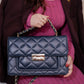 Flora Quilted Crossbody Leather Bag - Blue - Image 15