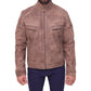 Men's Brown Motorcycle Leather Jacket